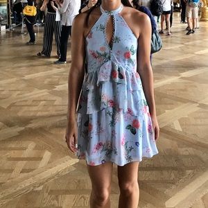 Pastel blue floral dress